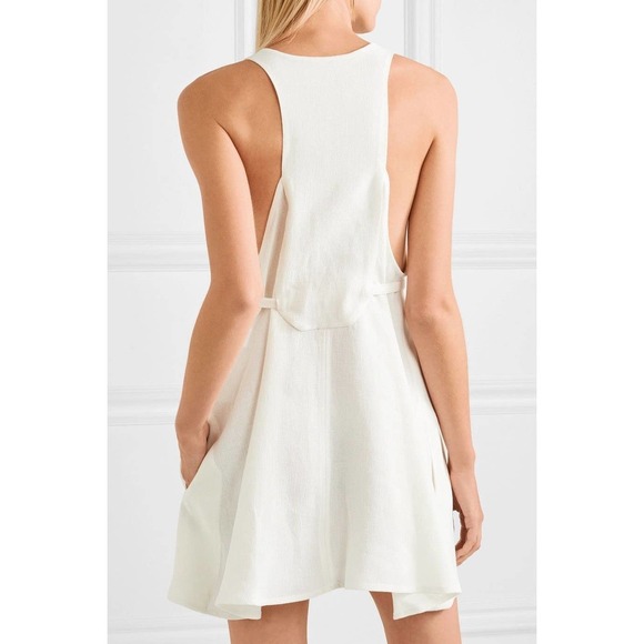 Le Kasha Rosetta Linen Mini Dress in Cream Size Small - Picture 8 of 12